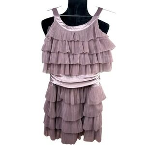 Hannah Banana Black Label Special Occasion Tiered Purple Dress